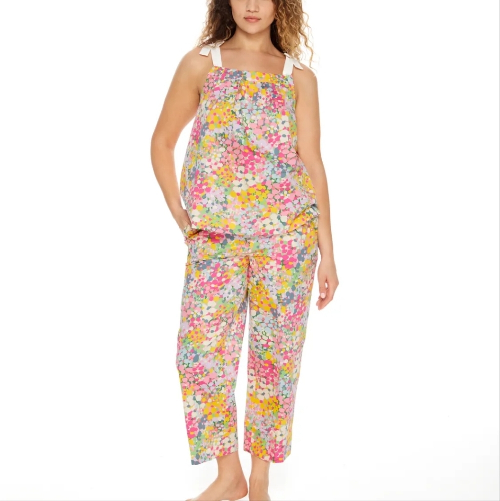 kate spade Floral Multi-Color Satin Pajama Set